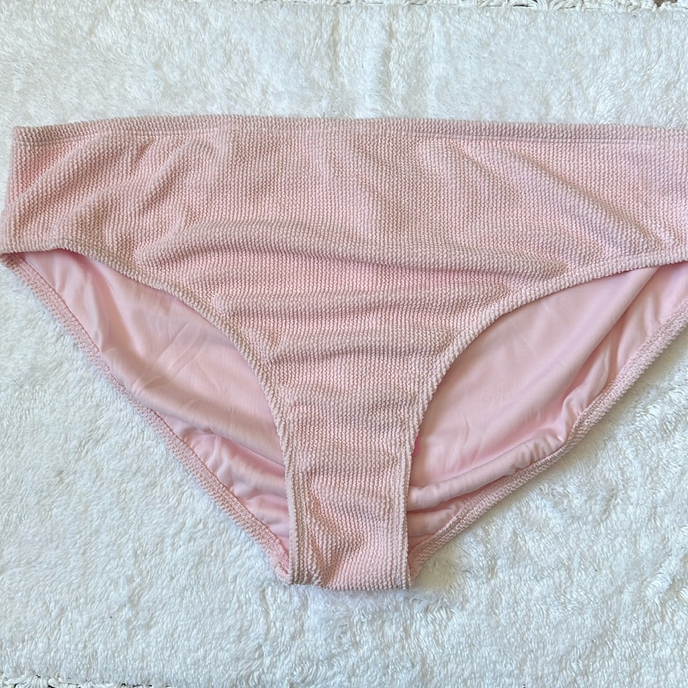 Stoney clover mid rise cheeky pink swim bottoms